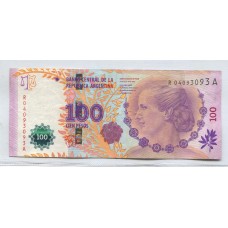 ARGENTINA COL. 817R BILLETE DE 100 PESOS EVA PERON REPOSICION